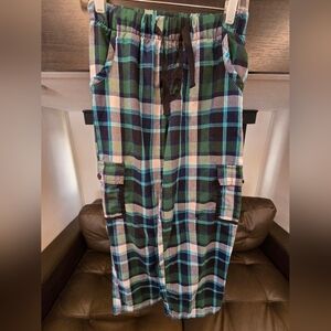 Boys, Cherokee Blue, Green and Black Plaid Sleepwear Dress